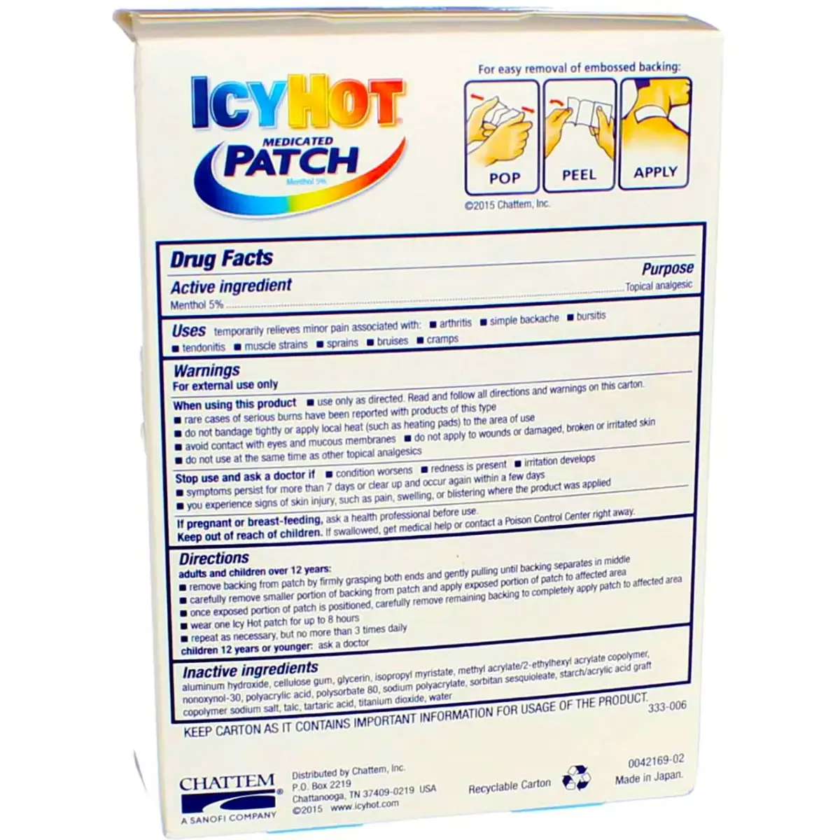 Icy Hot Extra Strength Medicated Patch, Small, 5 Count Box, 2 Count | Targeted Pain Relief for Muscle Strains & Arthritis - view 3