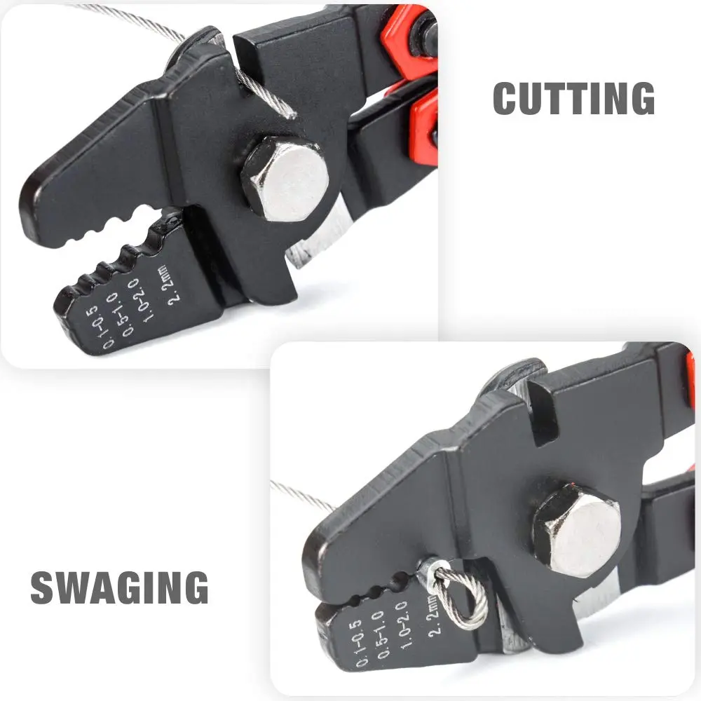 IWISS Wire Rope Swager for Crimping Fishing Lines Up To 2.2mm | 250mm (9.84 in) Heavy Duty Carbon Steel Tool - view 4