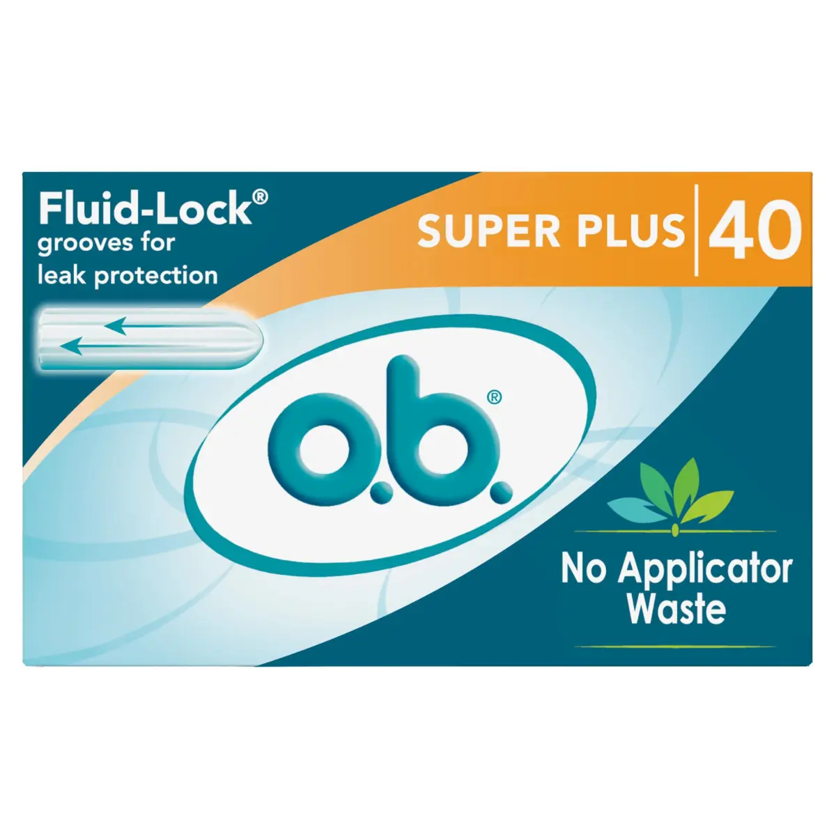 o.b. Digital Tampon, Super Plus Absorbency, 40 Count | Developed by a Gynecologist for Custom Fit - main product image