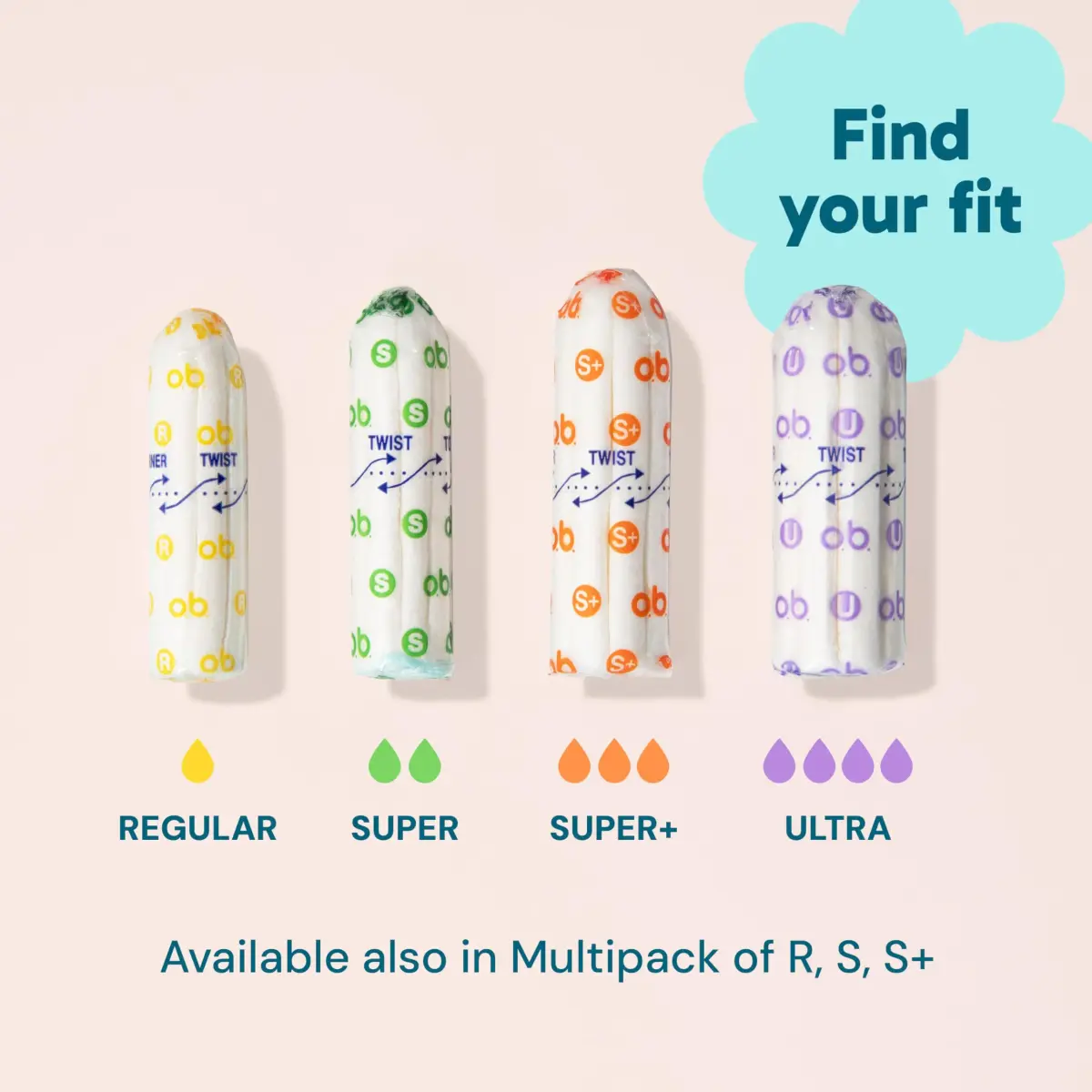 o.b. Digital Tampon, Super Plus Absorbency, 40 Count | Developed by a Gynecologist for Custom Fit - view 9