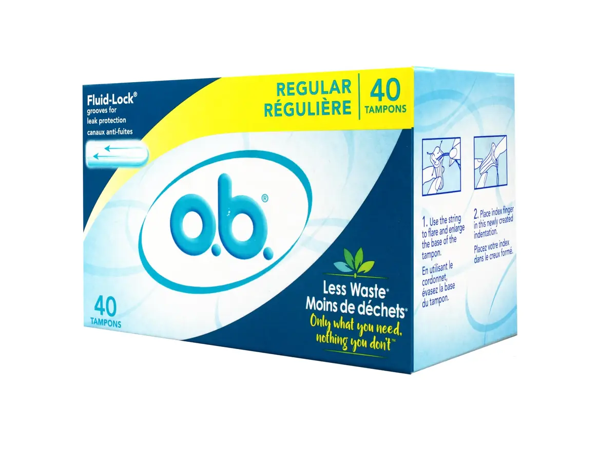 o.b. Pro Comfort Digital Tampons Regular Absorbency 40 Count | Applicator-Free for Discreet Protection - view 7