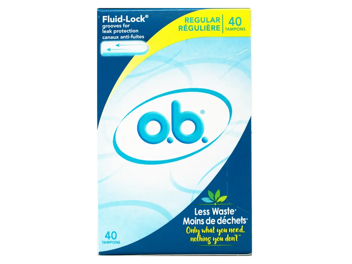 o.b. Pro Comfort Digital Tampons Regular Absorbency 40 Count | Applicator-Free for Discreet Protection - view 3