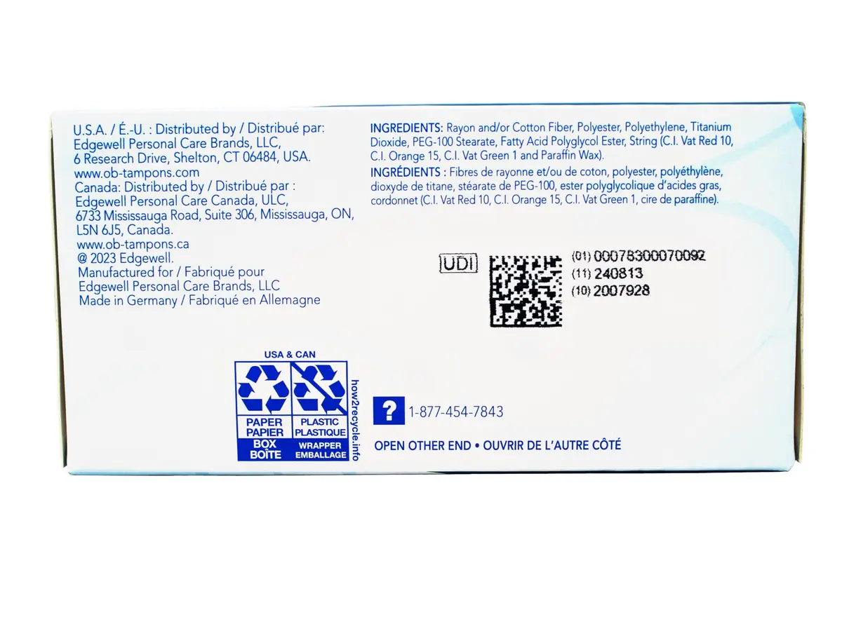 o.b. Tampons Super Absorbency Fluid-Lock Leak Protection 40 Count (1.5 oz) | Designed by a Woman Gynecologist - view 5