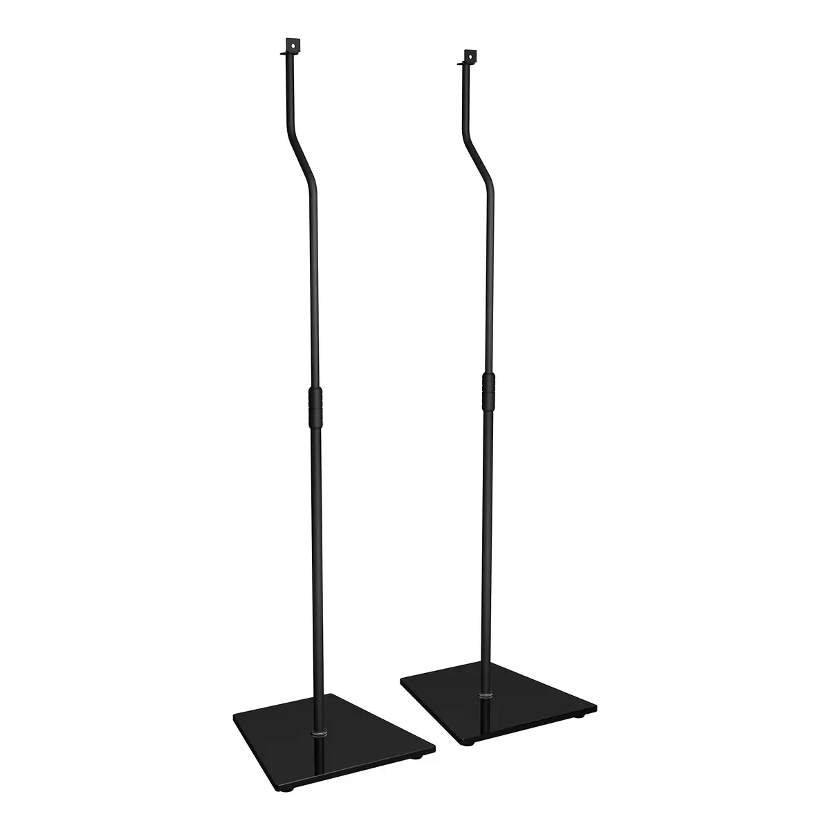 AVF EAK85B-A Adjustable Speaker Floor Stands 31-41 Inch Height | Steel and Glass Pair for Speakers up to 5 kg (11 lbs) - main product image