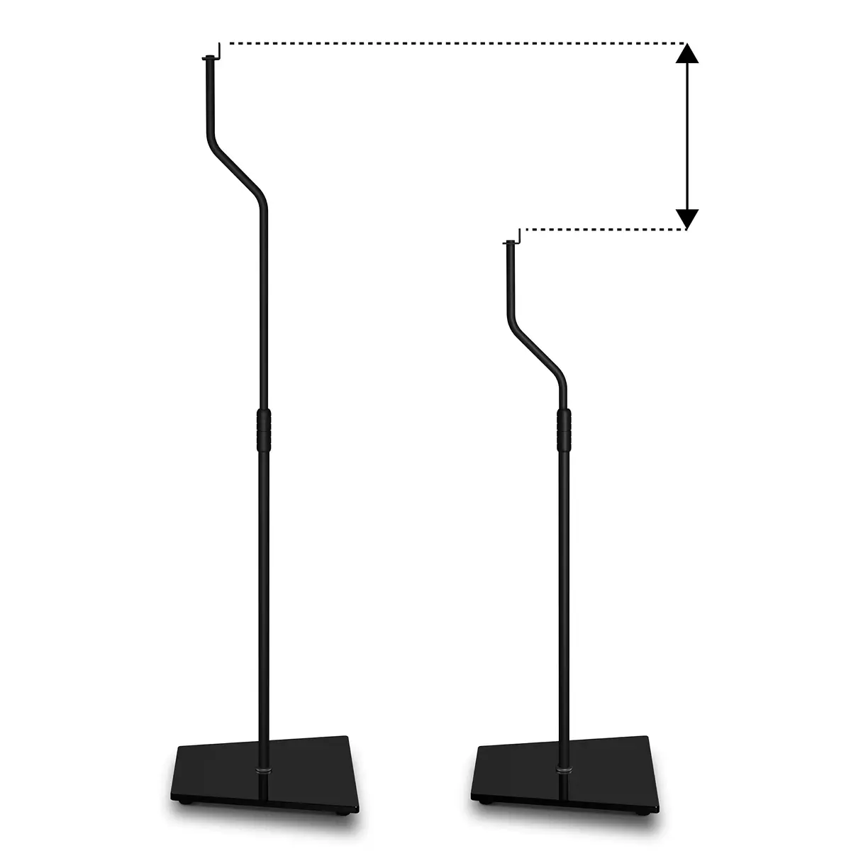 AVF EAK85B-A Adjustable Speaker Floor Stands 31-41 Inch Height | Steel and Glass Pair for Speakers up to 5 kg (11 lbs) - view 6