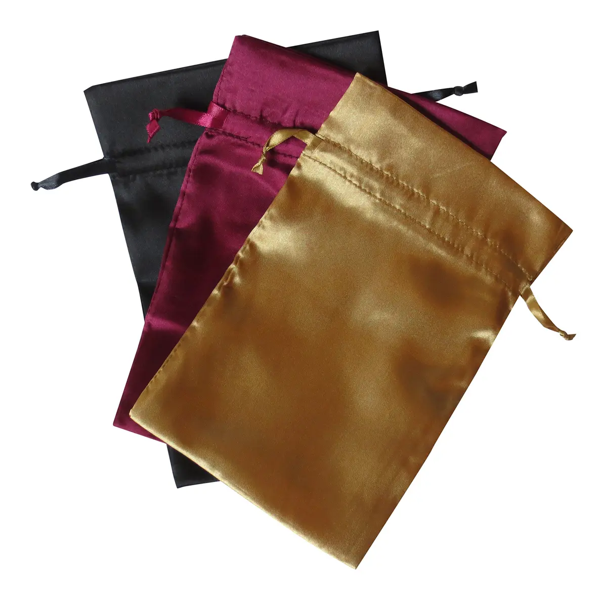 Paper Mart Tarot Bags Fall Colors Satin Bundle of 3 | Elegant Satin Gift Bags for Tarot & Gifts - main product image