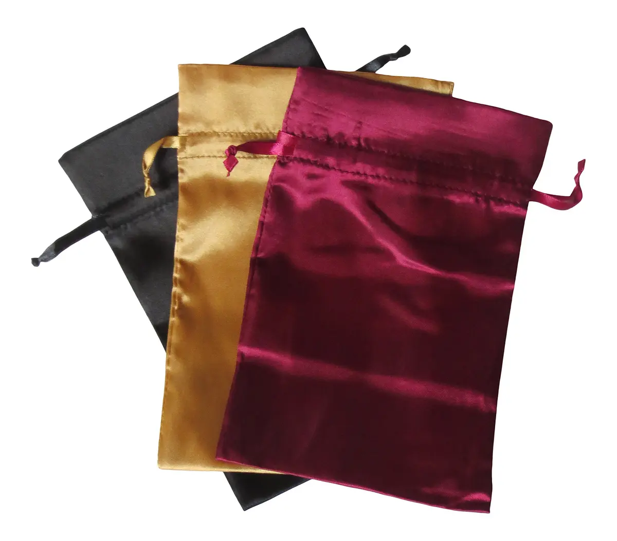 Paper Mart Tarot Bags Fall Colors Satin Bundle of 3 | Elegant Satin Gift Bags for Tarot & Gifts - view 2