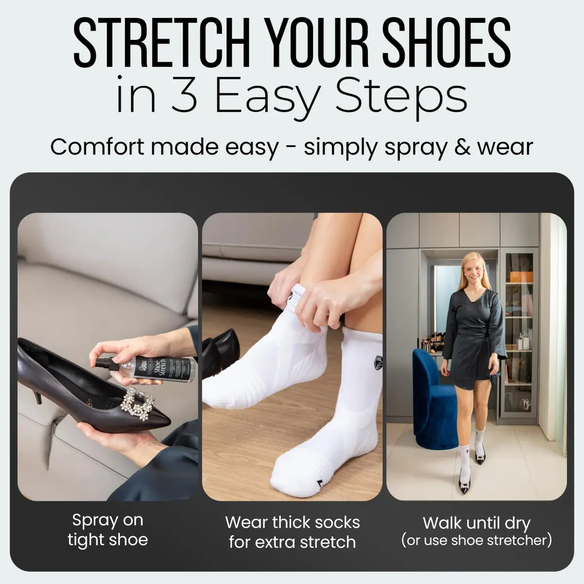 FootMatters Professional Boot & Shoe Stretch Spray 110ml (4 Fl Oz) | Softens Leather, Suede, Canvas for a Perfect Fit - view 2