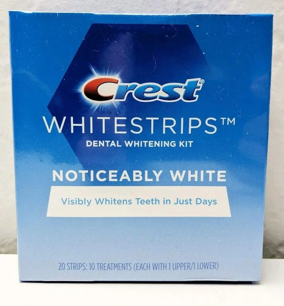 Crest Noticeably White Whitestrips 20 Count | Whiter Smile in 10 Days with Crest USA Quality - main product image