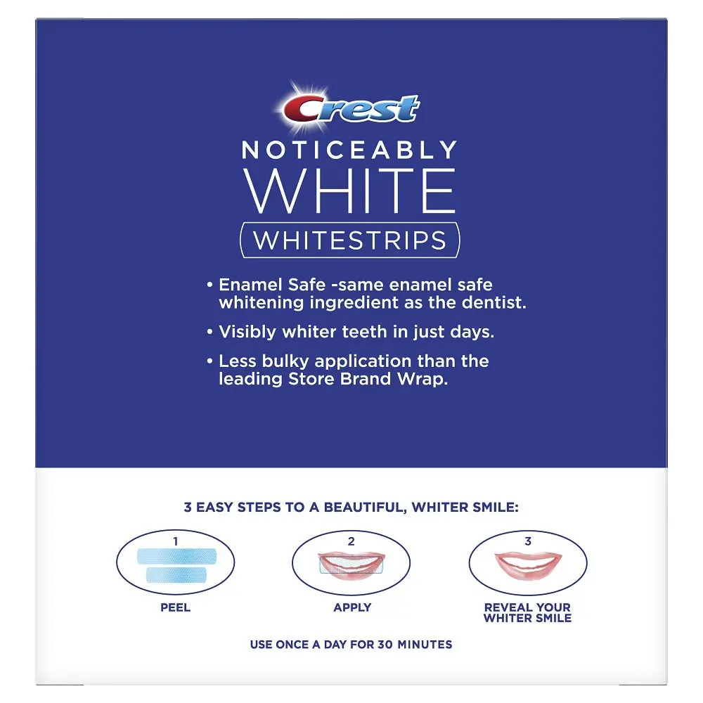Crest Noticeably White Whitestrips 20 Count | Whiter Smile in 10 Days with Crest USA Quality - view 2