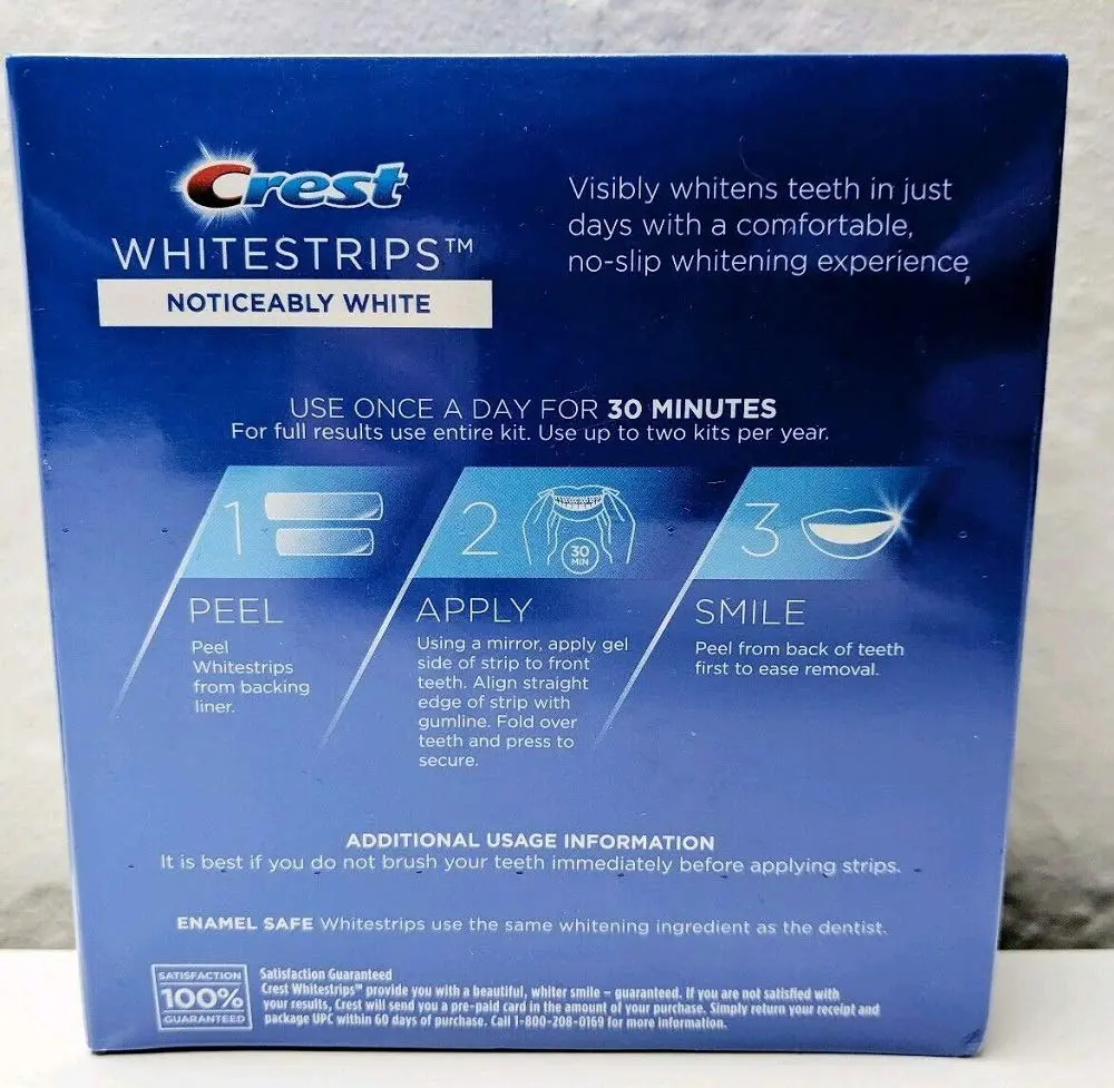 Crest Noticeably White Whitestrips 20 Count | Whiter Smile in 10 Days with Crest USA Quality - view 3