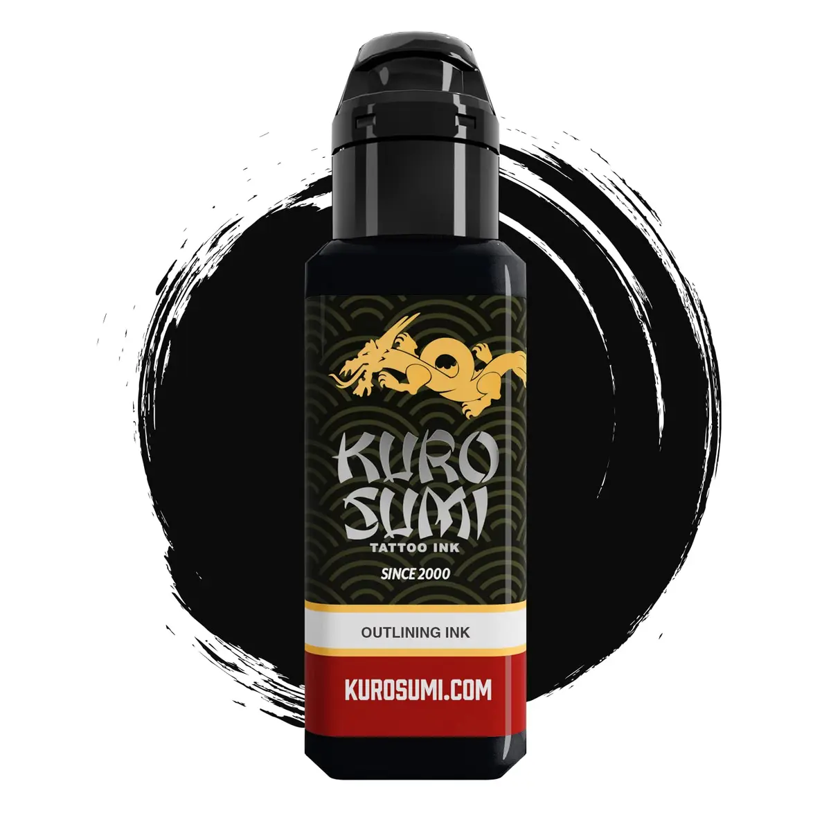 Kuro Sumi Japanese Tattoo Color Ink Pigments, Vegan Outlining Black, 12 Fl Oz | Bright, Long-Lasting Colors - view 2