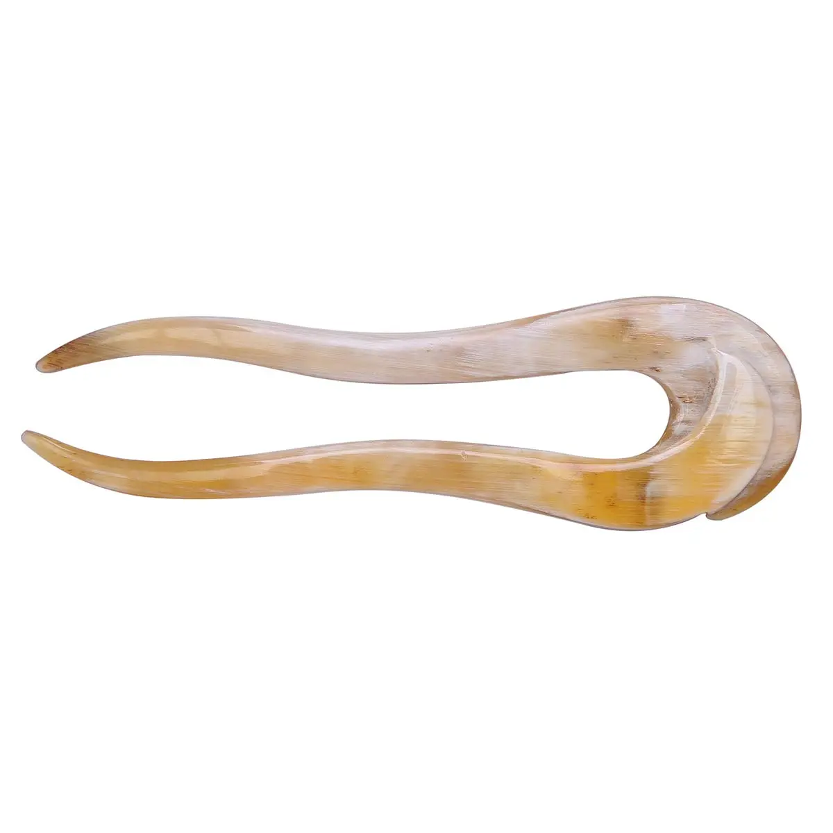 Marycrafts Buffalo Horn Hair Fork Hair Stick Hairpin Hair Accessories | Hand Carved Organic Horn, Gentle & Durable (14cm) - view 2