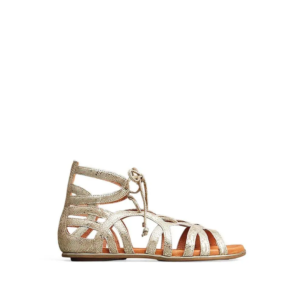 Gentle Souls by Kenneth Cole Women's Break My Heart Gladiator Sandal, Gold Leather, 5.5 M US | Chic summer style with comfort - main product image