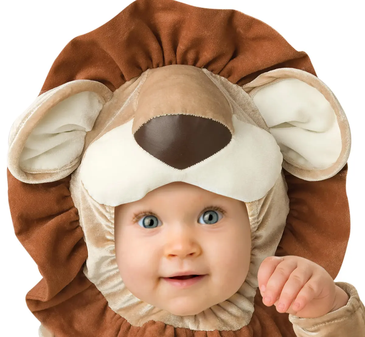 Fun World Lovable Lion Infant Costume Tan X-Small | Hooded Neck Jumpsuit with Snaps - view 2