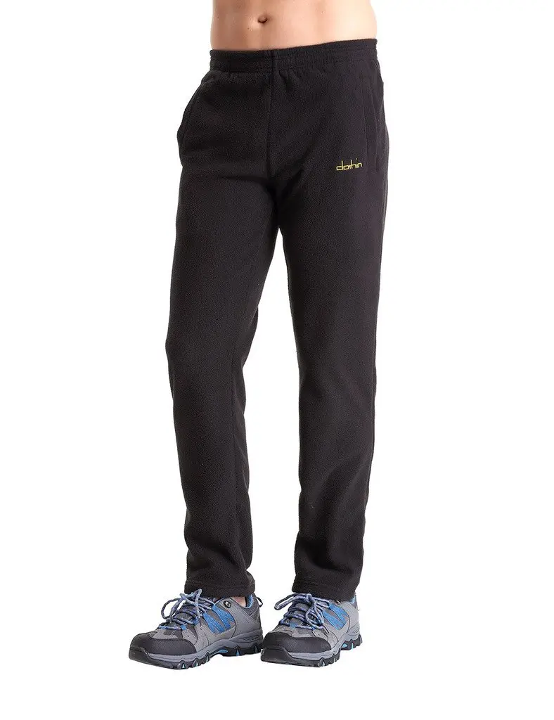 clothin Polar Fleece Sweatpants | Loose Fit, Breathable, Warm (Men Black US M) - main product image