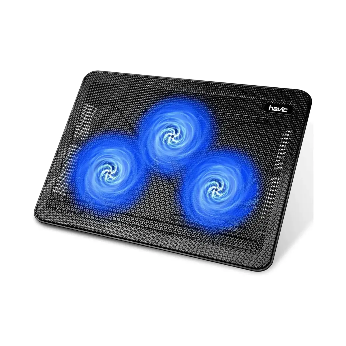 havit HV-F2056 Laptop Cooling Pad for 15.6-17 Inch Laptops, Black | 3 Quiet USB-Powered Fans, Ergonomic Stand - main product image
