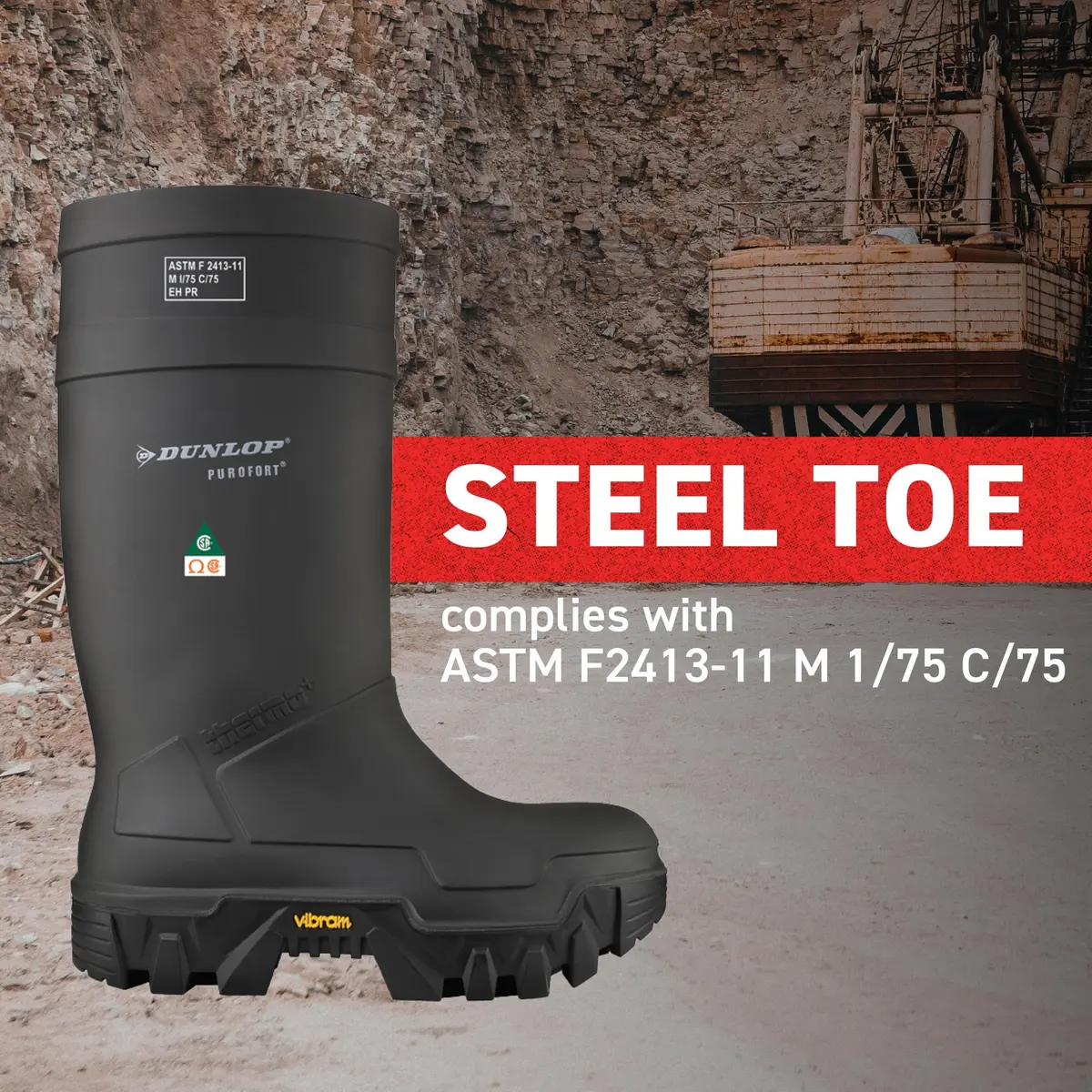 DUNLOP Explorer Safety Work Boots with Vibram Sole | Cold & Hazard Protection (120 chars) - view 4