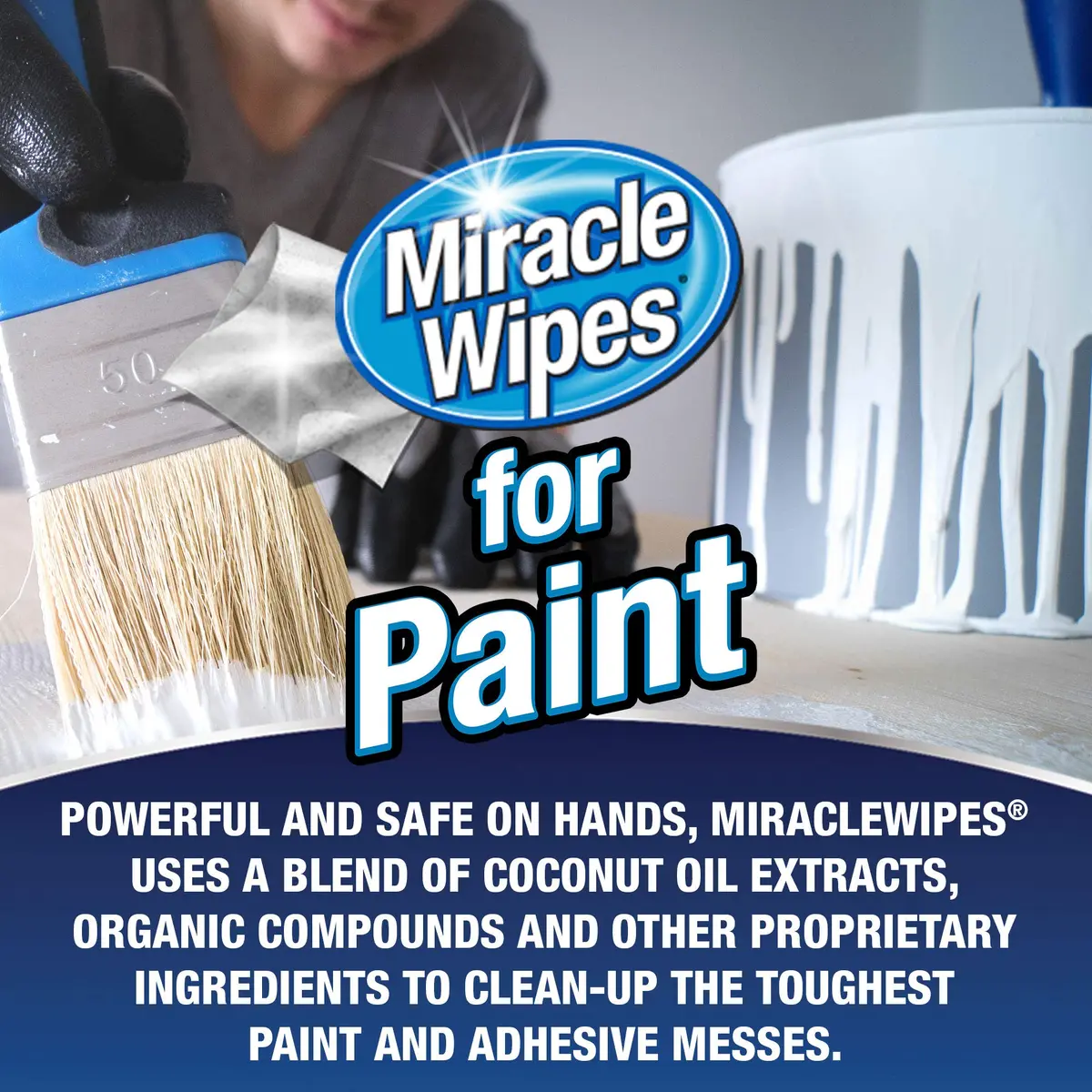 MiracleWipes Surface Cleaning Wipe 60 Count | Heavy-Duty & Gentle on Skin - view 5