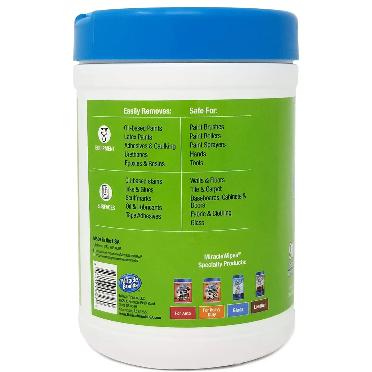 MiracleWipes Surface Cleaning Wipe 60 Count | Heavy-Duty & Gentle on Skin - view 8