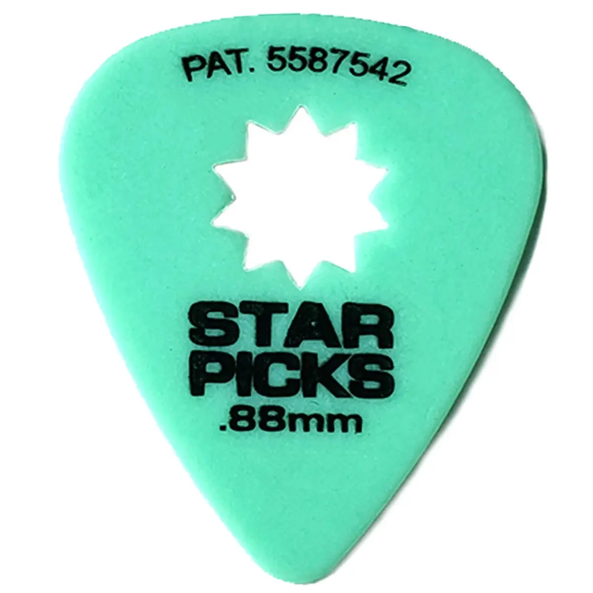 Star Picks Delrin Guitar Picks .88mm Green 72 Pack | Patented Star-Shaped Grip for Maximum Traction - main product image