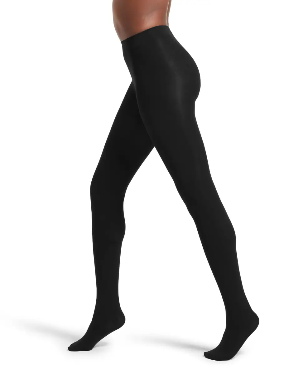 no nonsense Women's Super Opaque Control-Top Tights, Black, X-Large | Temperature-Regulating, No-Roll Waistband - main product image
