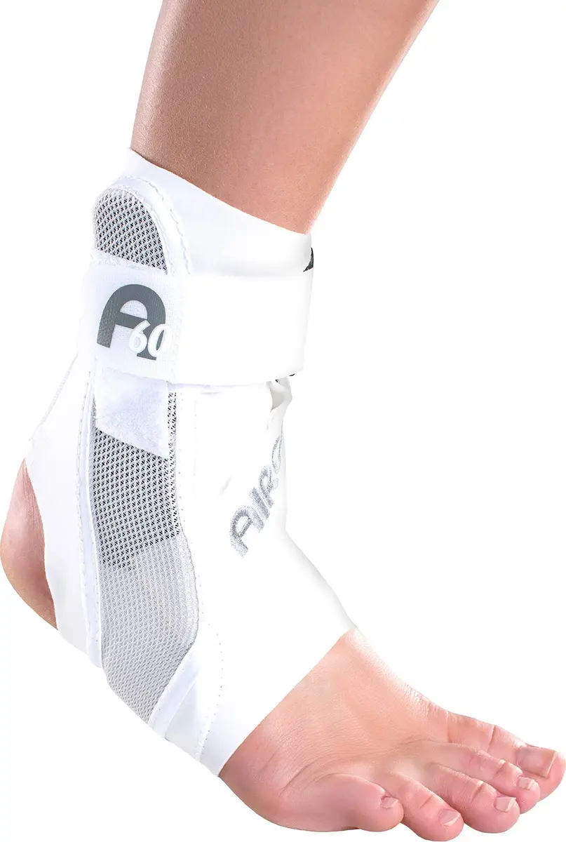 AIRCAST A60 Ankle Support Brace, Right Foot, White, Small | Mild Support for Chronic Instability - main product image