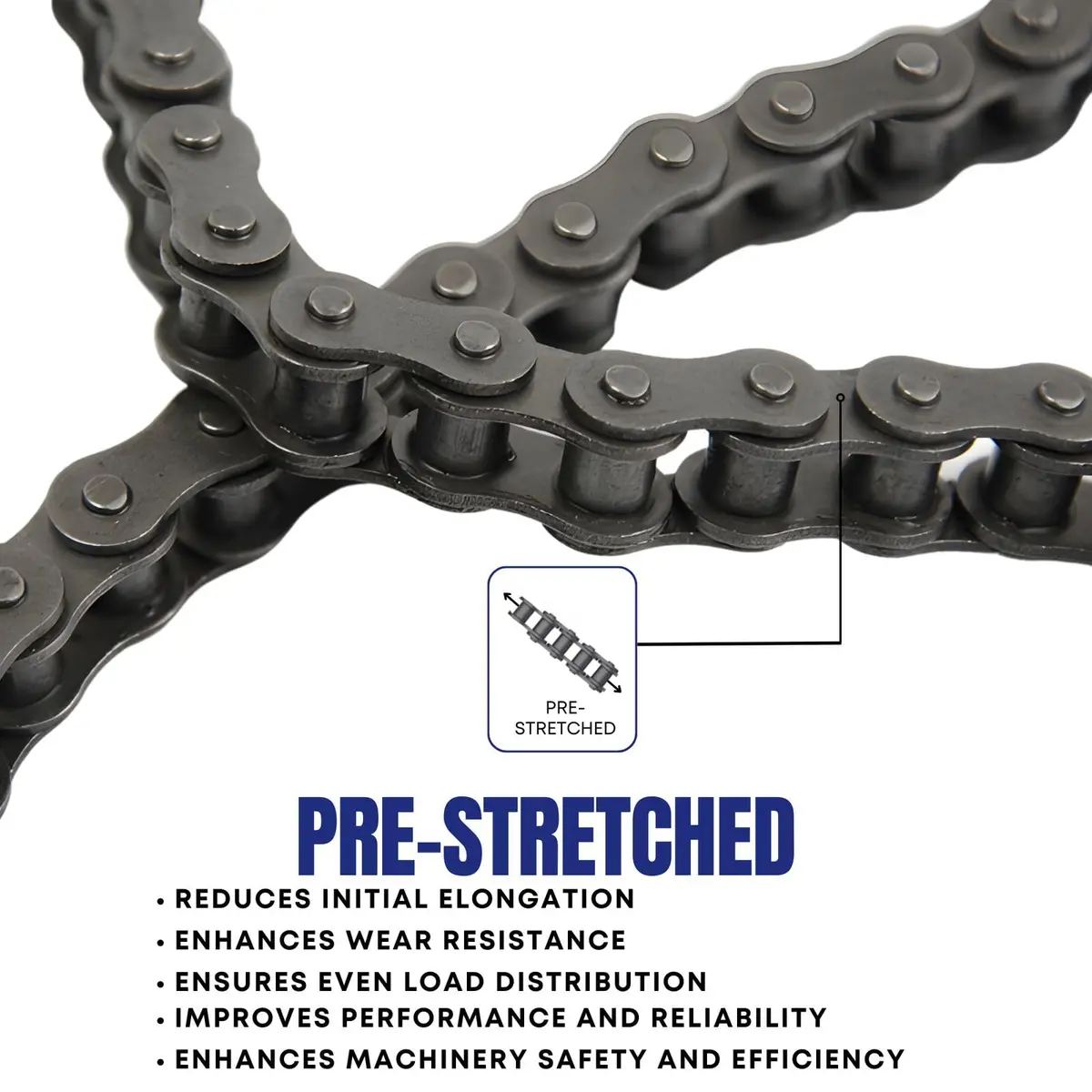 Jeremywell #40 Roller Chain 10 Feet with 1 Connecting Link | Heavy-Duty Industrial Chain for Go Karts & Machinery - view 5