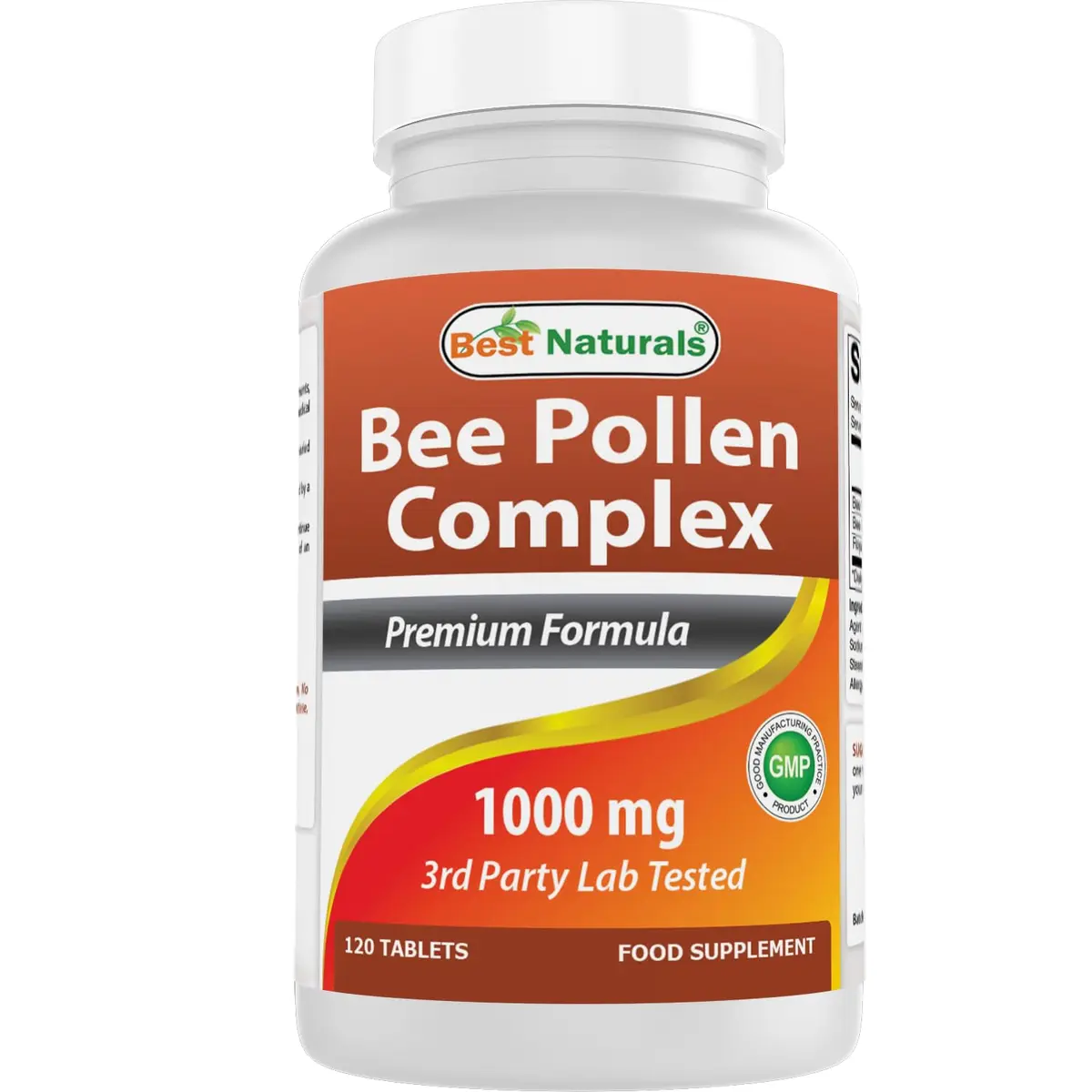 Best Naturals Bee Pollen Complex 1000 mg | Unflavored Dietary Supplement for Adults - main product image