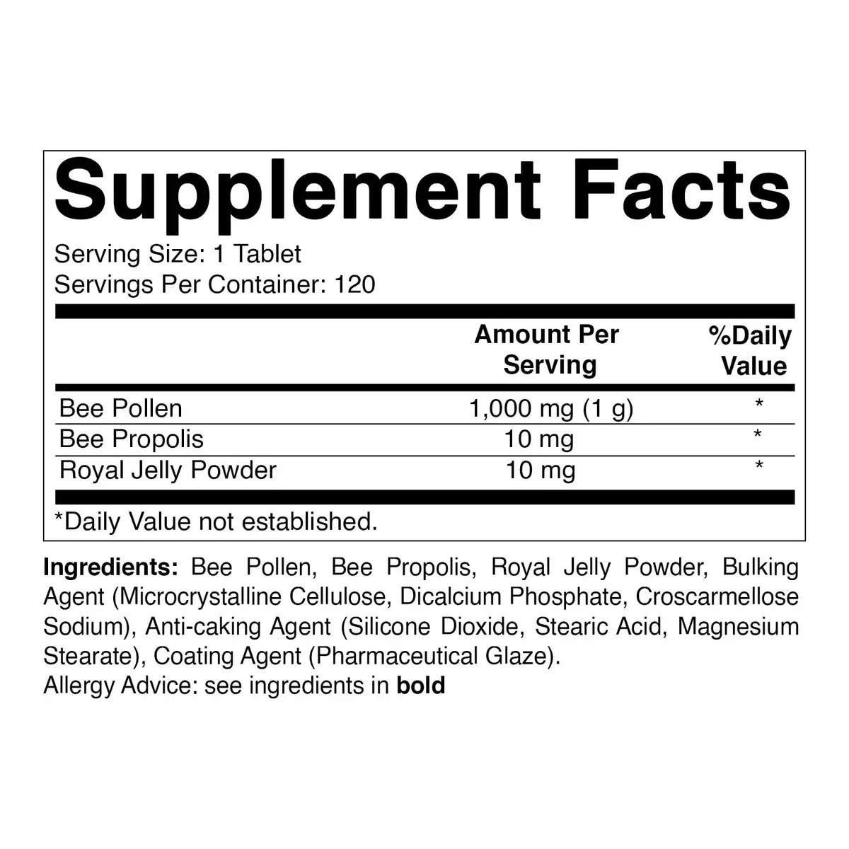Best Naturals Bee Pollen Complex 1000 mg | Unflavored Dietary Supplement for Adults - view 2