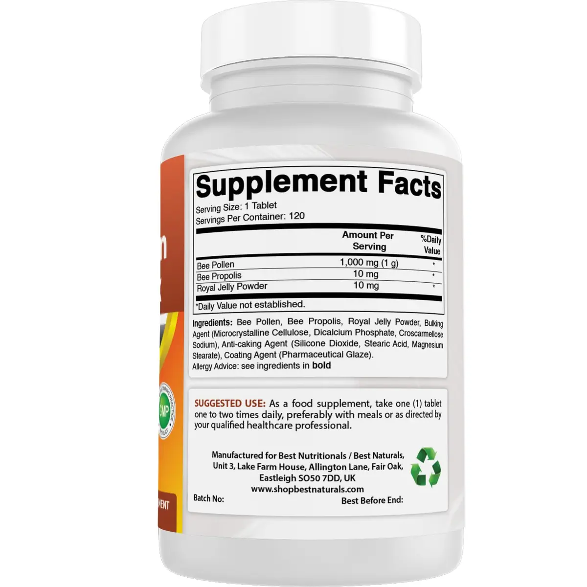 Best Naturals Bee Pollen Complex 1000 mg | Unflavored Dietary Supplement for Adults - view 3