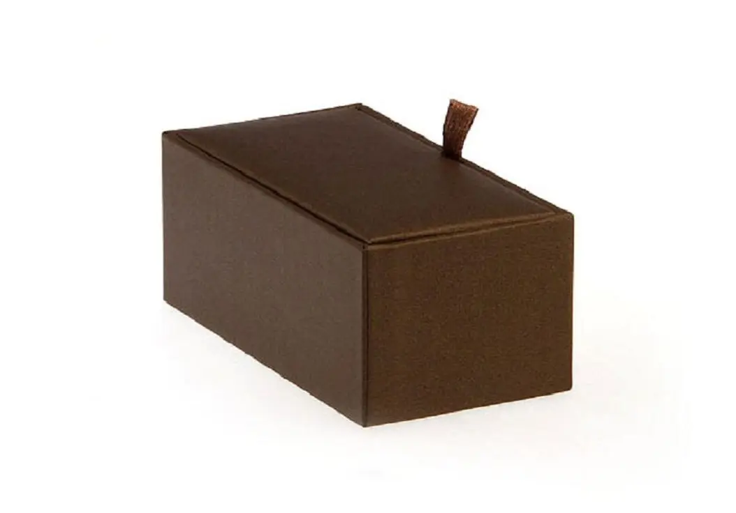 MRCUFF Cross Square Brown Christian Pair Cufflinks in a Presentation Gift Box & Polishing Cloth | Religious Design, Classic Style - view 5