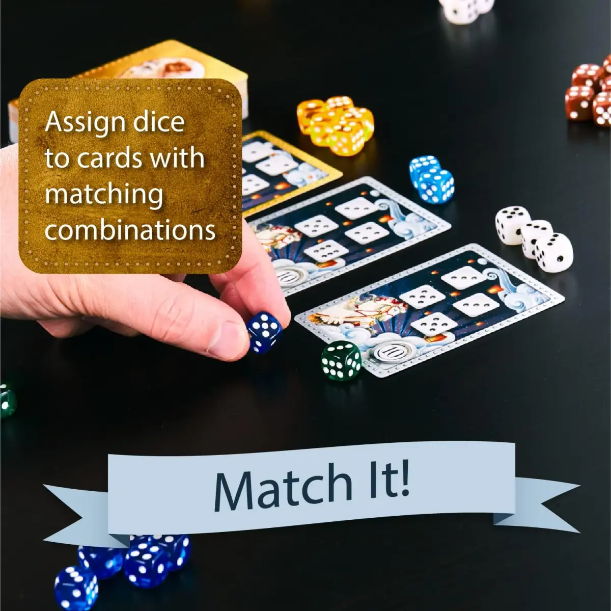 Calliope Roll for It! Deluxe Edition Dice Card Game 15.2cm (6in) | Strategy Game for 2-8 Players - view 4