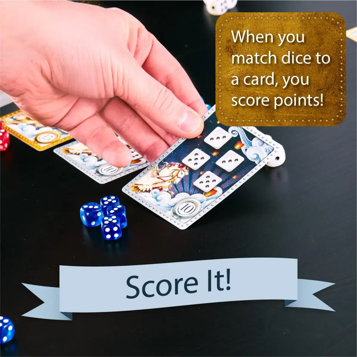 Calliope Roll for It! Deluxe Edition Dice Card Game 15.2cm (6in) | Strategy Game for 2-8 Players - view 5