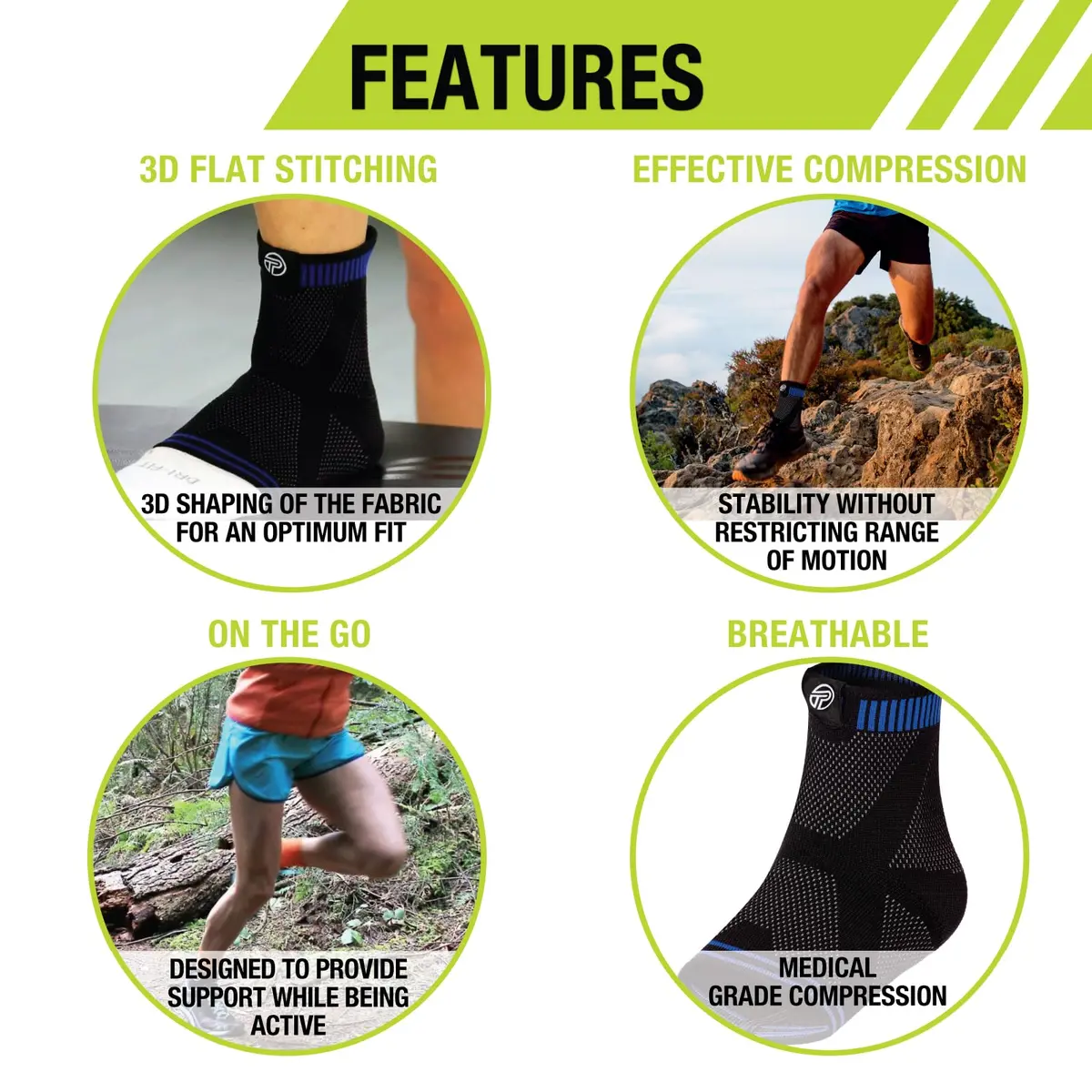 Pro-Tec Athletics 3D Flat Ankle Support Medium | Breathable, Custom Fit, Full Range Motion - view 5