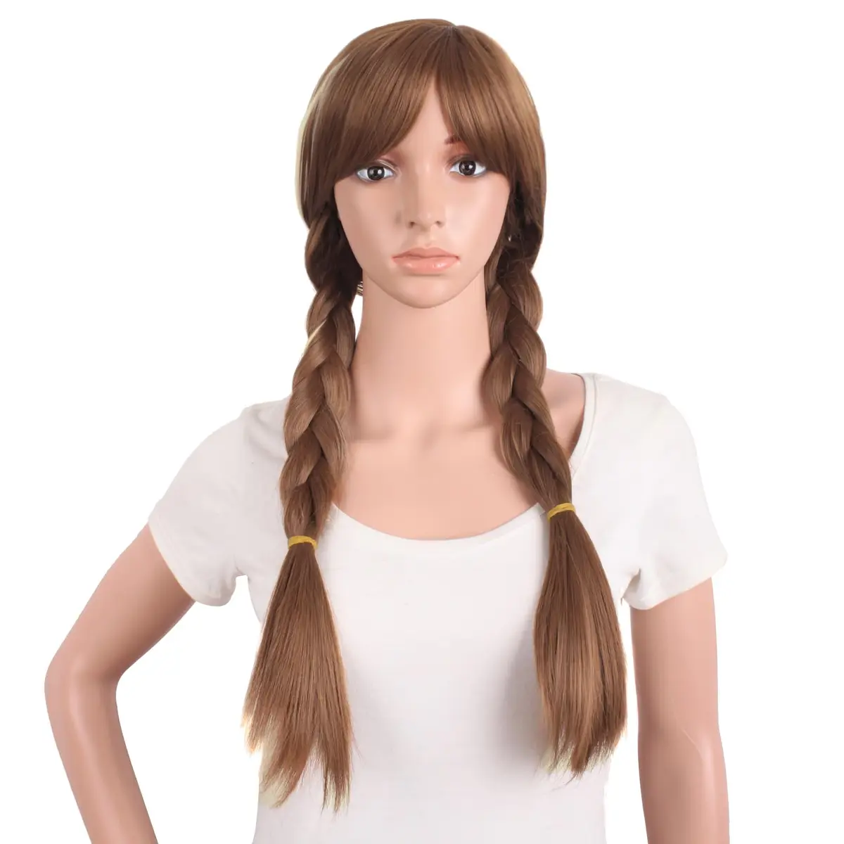 MapofBeauty 28 Inch Long Hair Cosplay Costume Anime Wig, Brown/Light Brown | 70 cm Wig for Adults - main product image