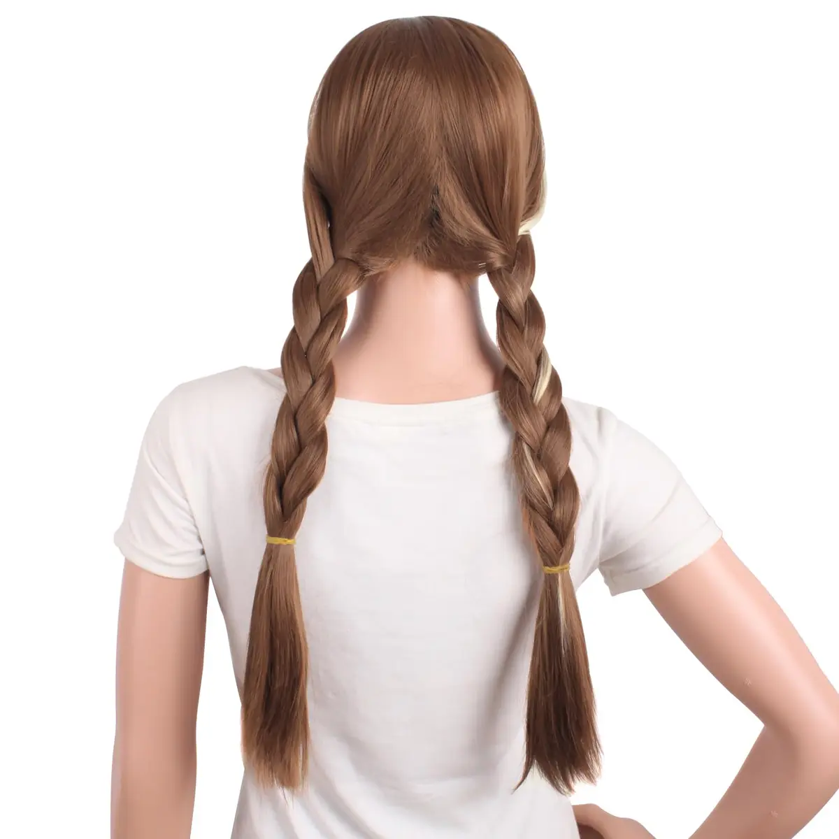MapofBeauty 28 Inch Long Hair Cosplay Costume Anime Wig, Brown/Light Brown | 70 cm Wig for Adults - view 2