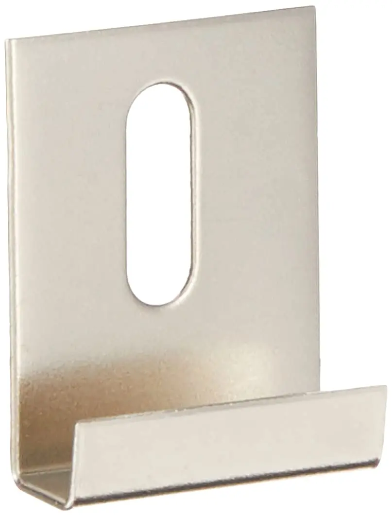 Hillman Wide Channel Metal Mirror Clips 1/4" x 1" x 1-1/2" | Durable Wall Mounting Hardware - main product image
