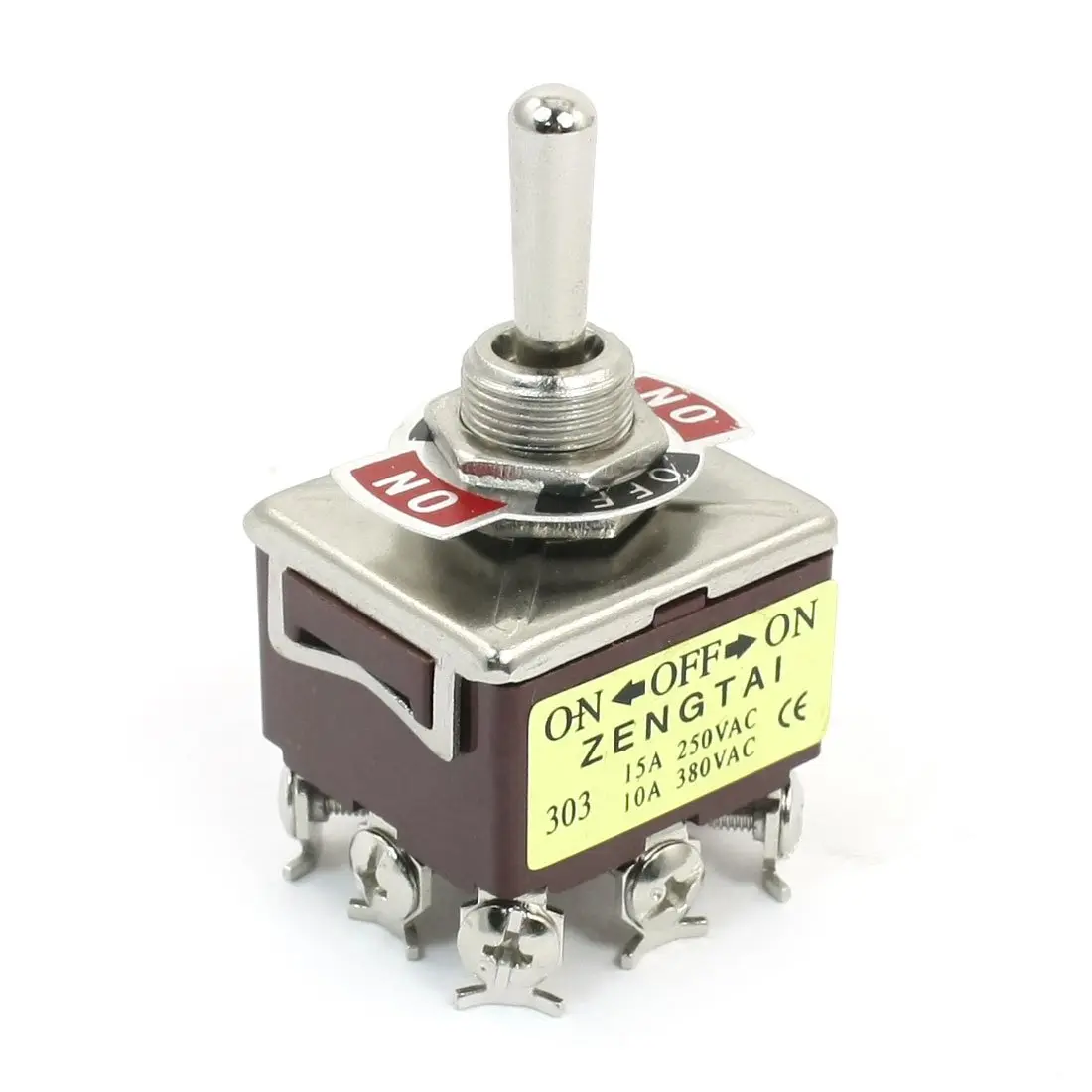 uxcell AC 380V 10A ON-Off-ON 3 Positions 9 Pin Latching Toggle Switch 3PDT | Industrial Control Switch for Lights & Motors - main product image