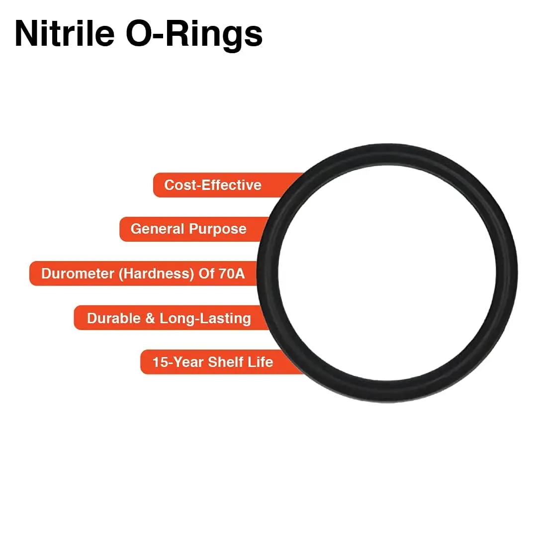 Mr O-Ring Buna-N O-Ring 160mm ID | 70A Durometer, Round, Black (70-120 chars) - view 3