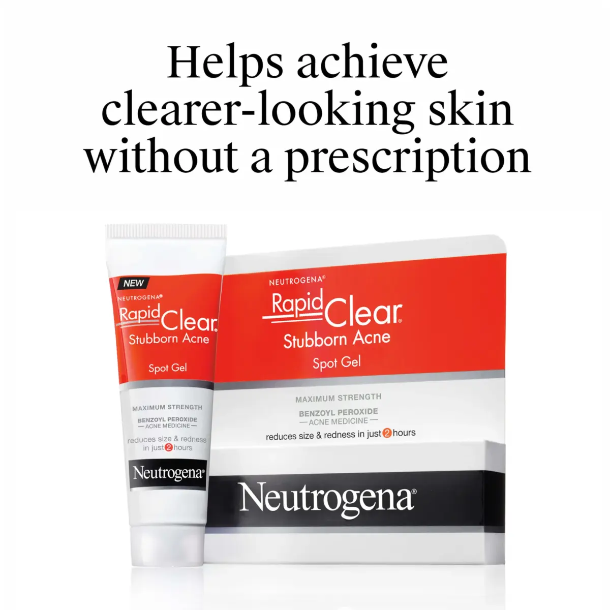 Neutrogena Rapid Clear Stubborn Acne Spot Treatment Gel 1 oz | Maximum Strength 10% Benzoyl Peroxide for Acne Prone Skin - view 7