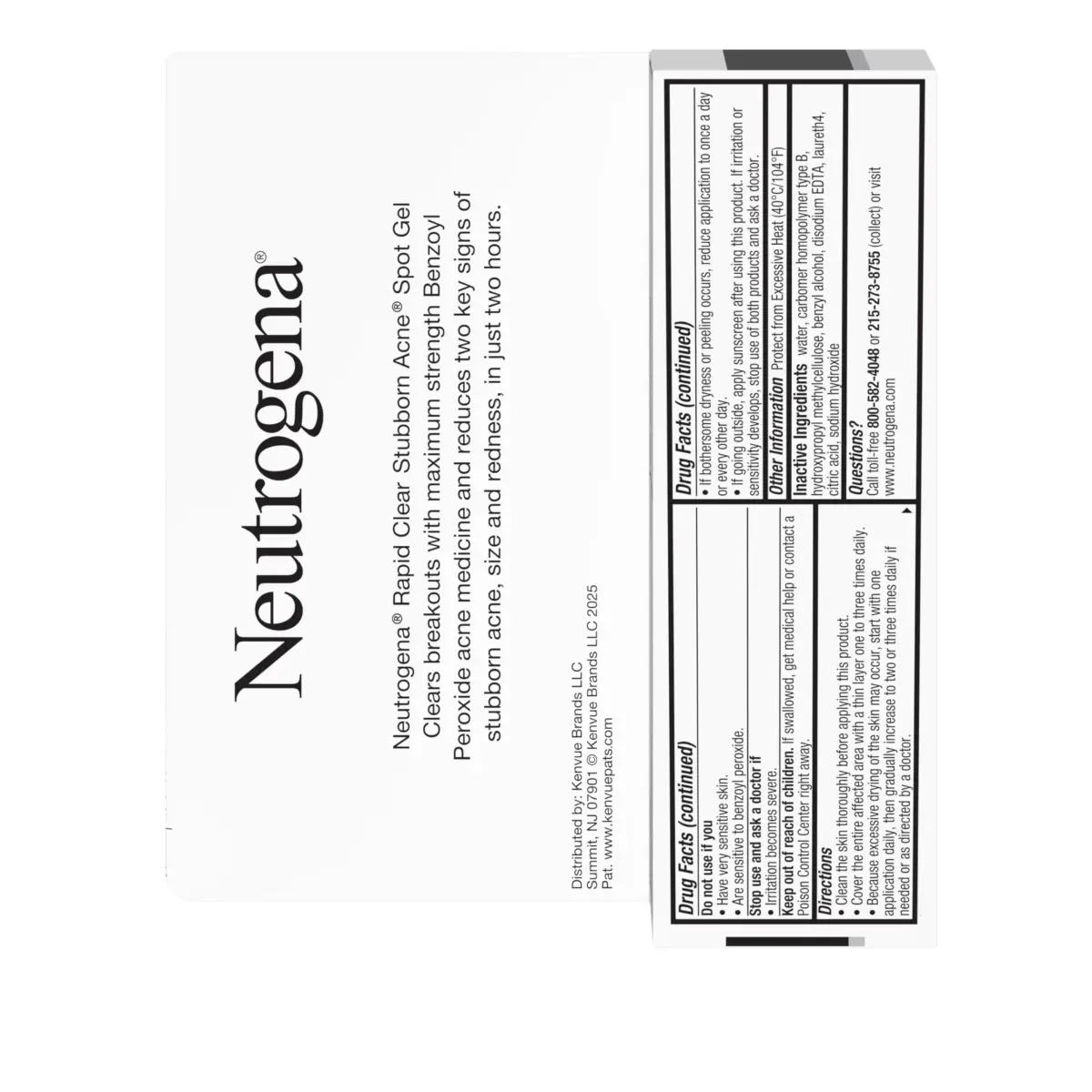 Neutrogena Rapid Clear Stubborn Acne Spot Treatment Gel 1 oz | Maximum Strength 10% Benzoyl Peroxide for Acne Prone Skin - view 9