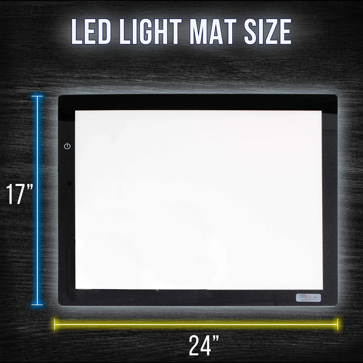 U.S. Art Supply Lightmaster 17"x24" LED Lightbox Board | Ultra-Thin, Dimmable, 50,000 Hour LEDs for Artists & Professionals - view 3