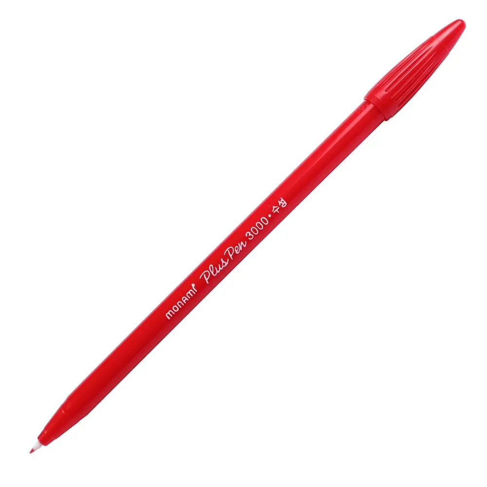 MONAMI Marking Pen Felt Tip Water Based Ink Complete Red,Blue,Black | 12 Pens, 0.3mm Fine Point, Korea - view 4