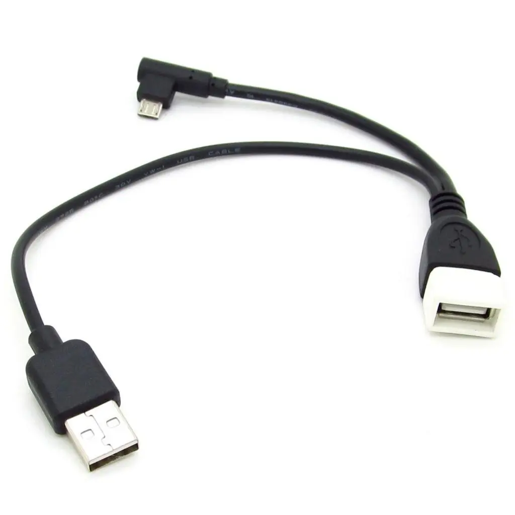 JIUWU Micro USB Y Splitter OTG Cable with Power Charging Cord | 13cm OTG & 25cm Power Cable, Compatible with All OTG Devices - main product image