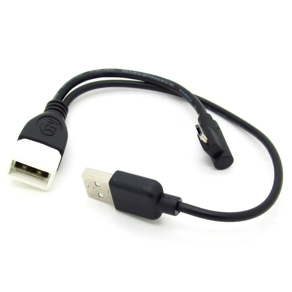 JIUWU Micro USB Y Splitter OTG Cable with Power Charging Cord | 13cm OTG & 25cm Power Cable, Compatible with All OTG Devices - view 2