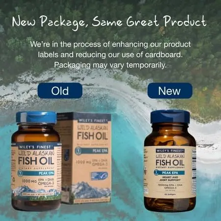 Wiley's Finest Wild Alaskan Fish Oil Peak EPA, 60 Count | High Potency Omega-3 Support - view 11
