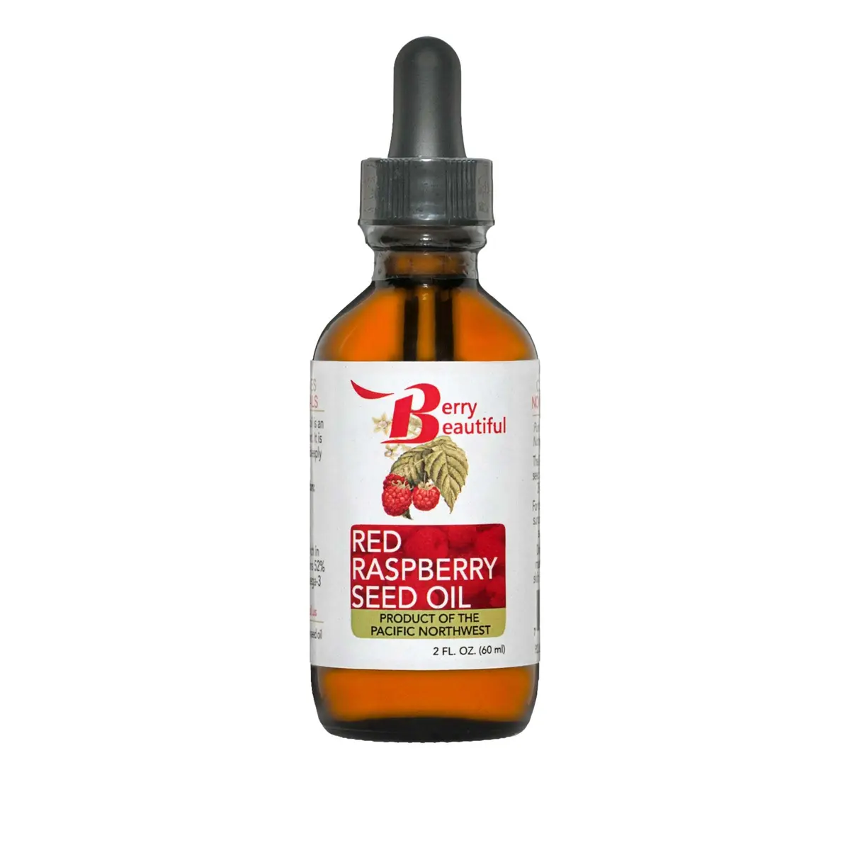 Berry Beautiful Red Raspberry Seed Oil, Cold Pressed, Unrefined, 2 fl oz | Nourishing Face & Body Oil for Sensitive Skin - main product image
