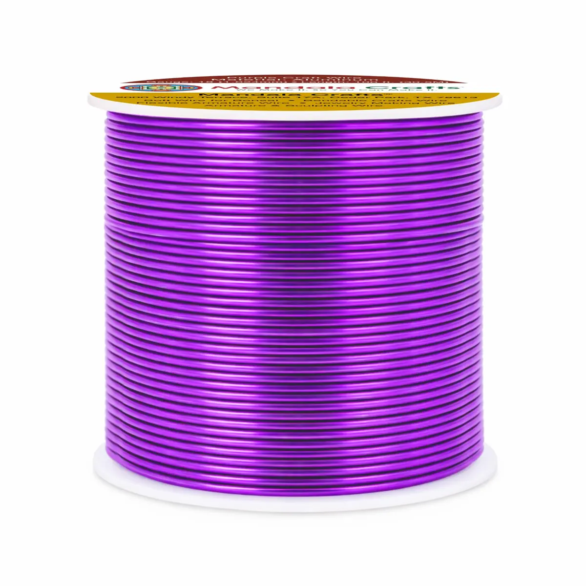 Mandala Crafts 18 Gauge Purple Anodized Aluminum Craft Wire, 100 FT | Durable, Shapeable & Tarnish-Resistant - view 2