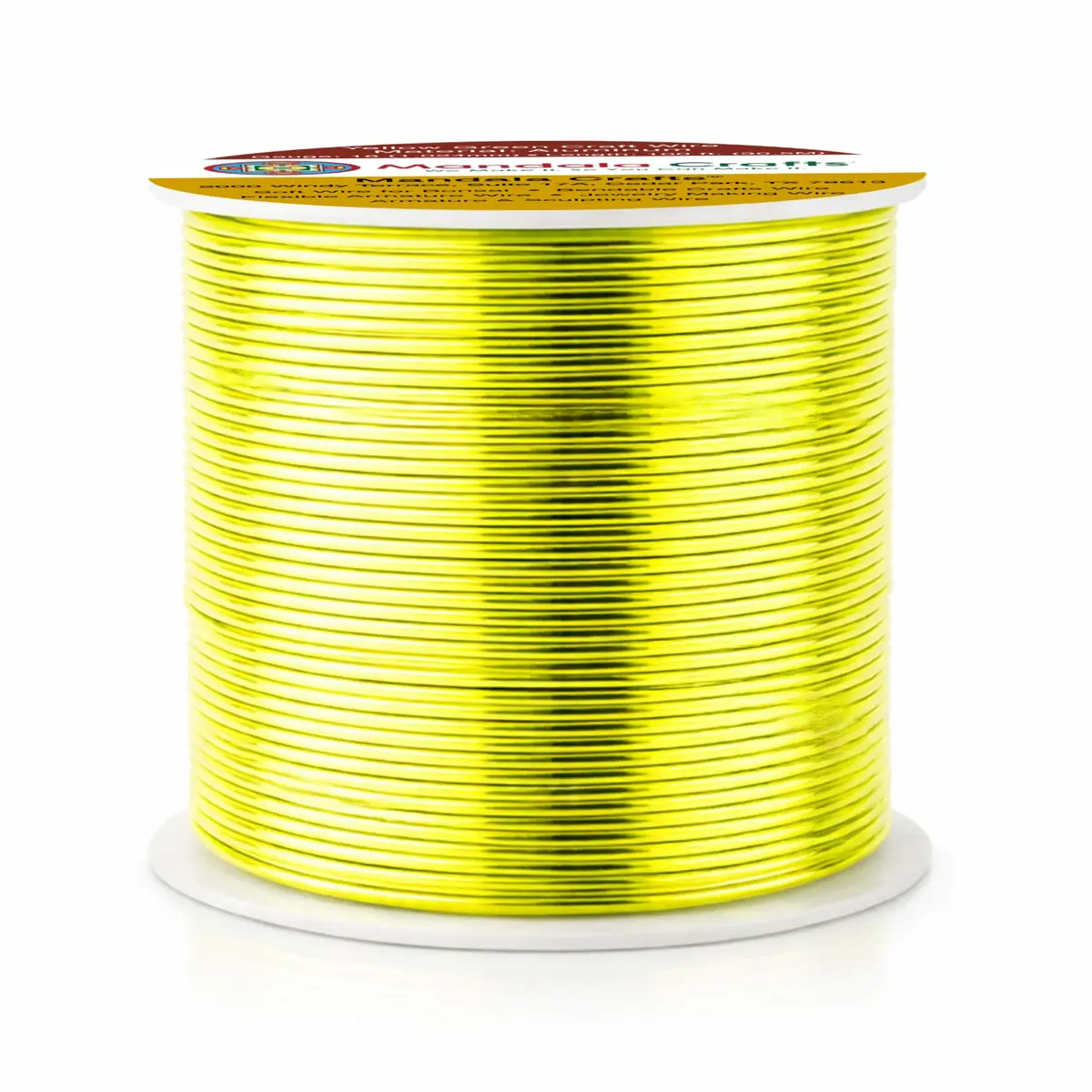 Mandala Crafts 18 Gauge Yellow Green Anodized Aluminum Craft Wire, 100 FT | Durable, Shapeable & Tarnish-Resistant - view 2